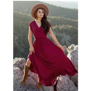 Joyfolie Giovanna Dress in Red